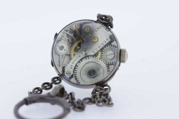 Timekeepersclayton Glass and Silver Orb Pocket Watch Berman Watch CO
