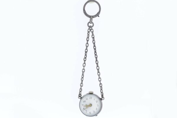 Timekeepersclayton Glass and Silver Orb Pocket Watch Berman Watch CO