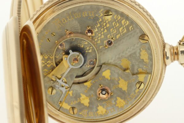 Timekeepersclayton Hampden 14K Yellow Gold Pocket watch Railway Special 23 jeweled movement