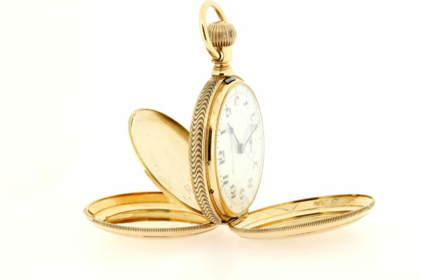 Timekeepersclayton Hampden 14K Yellow Gold Pocket watch Railway Special 23 jeweled movement