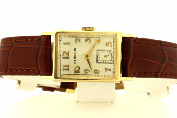 Timekeepersclayton 14K Yellow Gold Hamilton Wrist Watch 982 Type Movement 19 Jeweled