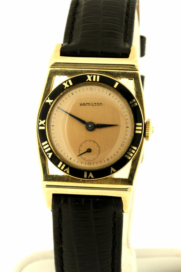 Timekeepersclayton 14K Yellow Gold Piping Rock Hamilton Wrist Watch