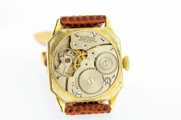 Timekeepersclayton 1920s 14K Gold Waltham Wrist WAtch Octagonal Engraved Case