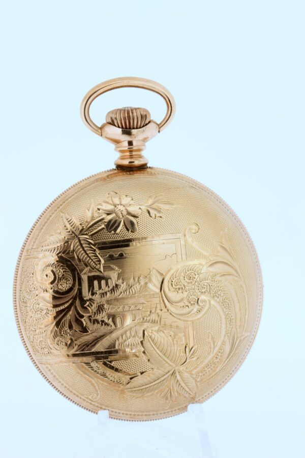 Timekeepersclayton 1907 Vintage Illnois Bunn Special Pocket Watch Gold Filled 19 Jeweled Movement Farm Scene
