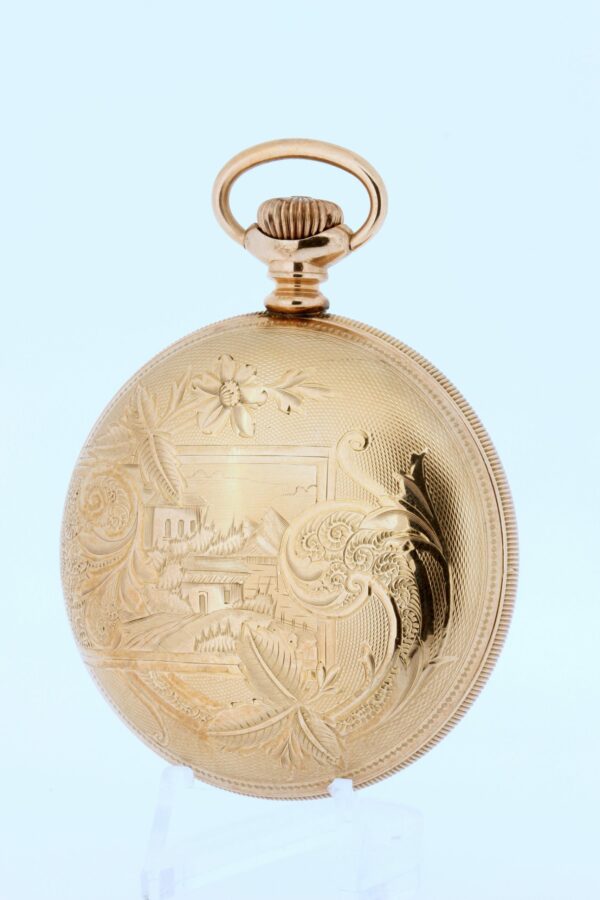 Timekeepersclayton 1907 Vintage Illnois Bunn Special Pocket Watch Gold Filled 19 Jeweled Movement Farm Scene