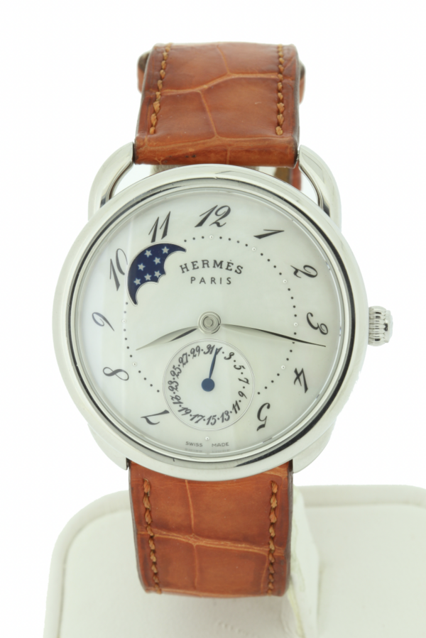 Timekeepersclayton Hermes 38mm Arceau Petite Lune Automatic