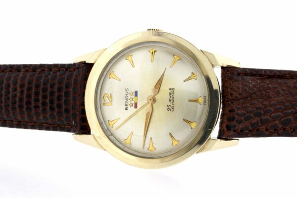 Timekeepersclayton 10K Gold Filled Benrus 25 Jewel Movement Self-winding Wrist Watch Waterproof