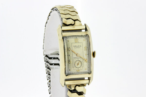 Timekeepersclayton 10K Gold Filled Gruen Curvex Precision Wrist Watch