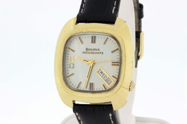 Timekeepersclayton 10K Goldfilled Bulova Accuquartz Movement Wrist Watch