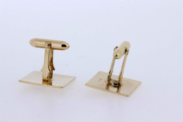 Timekeepersclayton 10K Yellow Gold Square Cufflinks with Accent Diamonds