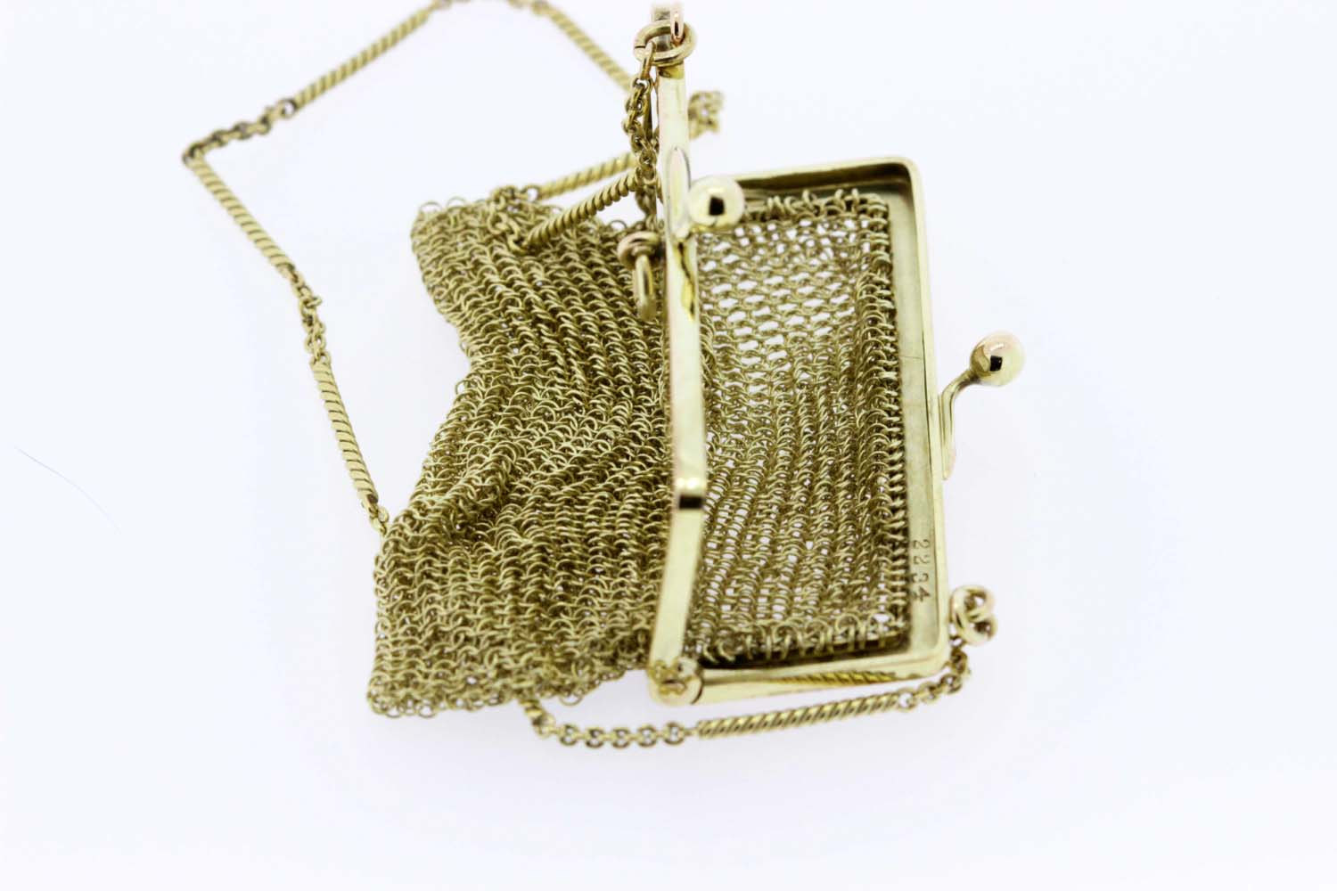 La Regale Clutch Purse Hard Case Shiny Evening Bag Gold Chain Strap | eBay