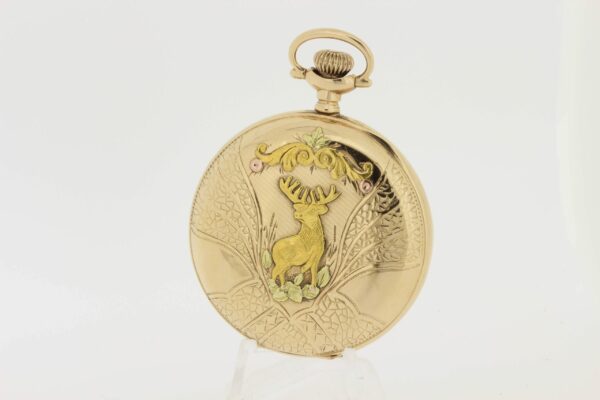 Timekeepersclayton 14K Gold Elfin Pocket Watch Elk