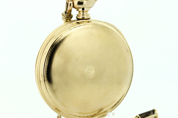 Timekeepersclayton 14K Gold Elgin Pocket Watch with Chain and Fob