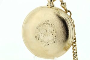 14K-Gold-Elgin-Pocket-Watch-with-Chain-and-Fob