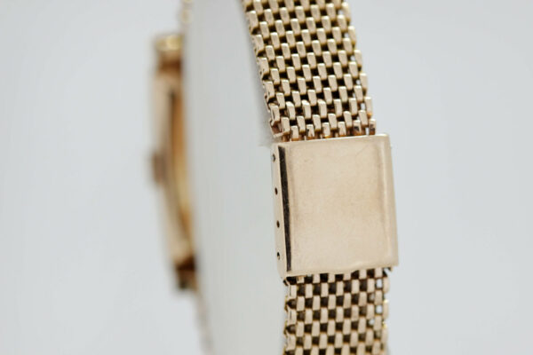 Timekeepersclayton 14K Gold Hamilton Buckle Strap Wrist Watch with Diamond Dial
