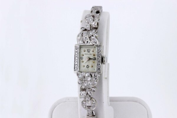 Timekeepersclayton 14K Gold Hamilton Diamond Wrist Watch Ladies