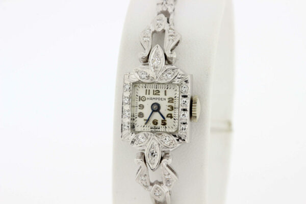 Timekeepersclayton 14K Gold Hampden Wrist Watch With Diamond Bracelet
