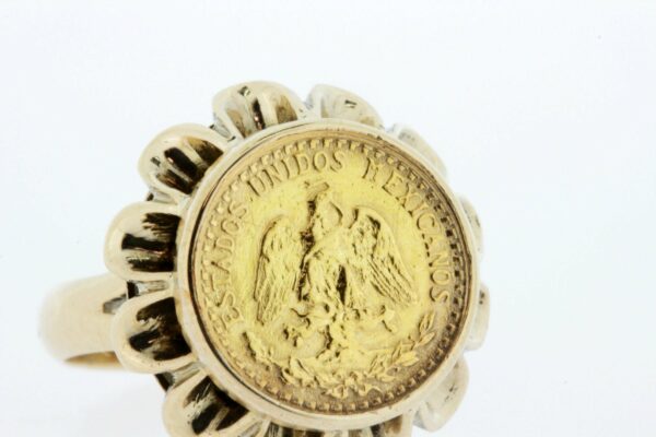 Timekeepersclayton 14K Gold Mexican Peso Ring