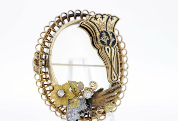Timekeepersclayton 14K Gold Mourning Brooch 1890s