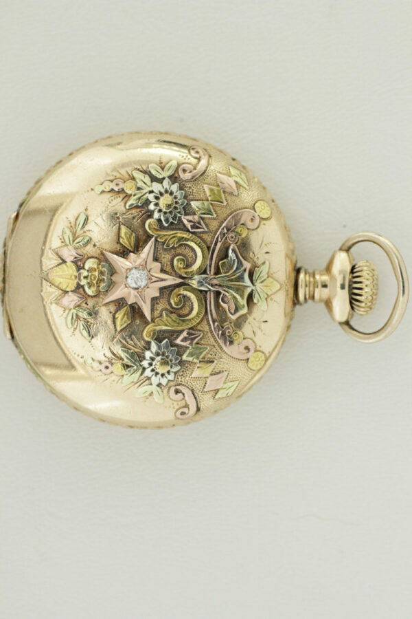 Timekeepersclayton 14K Goldfilled Waltham Pocket Watch Multi-color Gold and 15 Jewels Movment