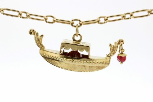 Timekeepersclayton 14K Yellow Gold Boat Vessel Galley Charm for Charm Bracelet