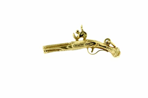 Timekeepersclayton 14K Yellow Gold French-style Flintlock Pistol Charm