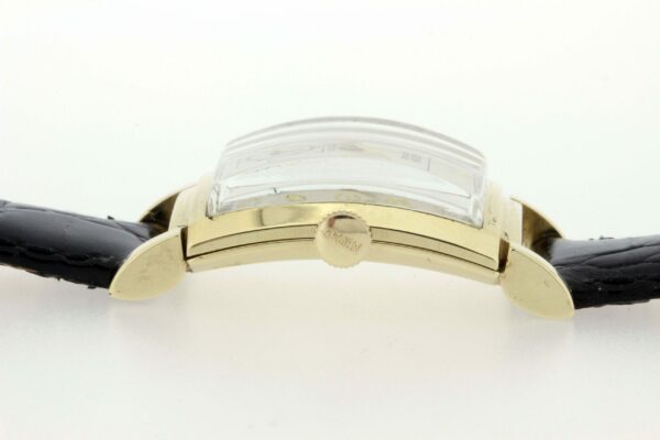 Timekeepersclayton 14K Yellow Gold Gruen Curvex Precision Wrist Watch