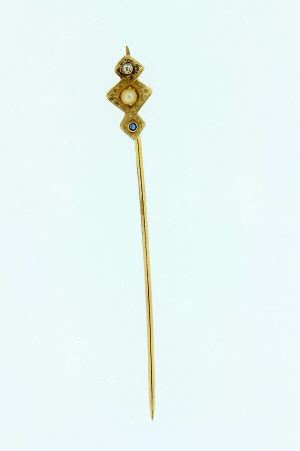 Timekeepersclayton 14K Yellow Gold Pearl Stick Pin