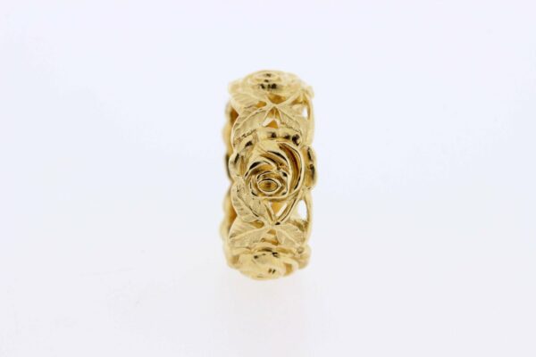 Timekeepersclayton 14K Yellow Gold Rose Engraved Ring