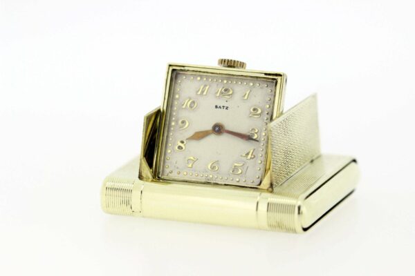 Timekeepersclayton 14K Yellow Gold Satz Pop-up Travel Clock
