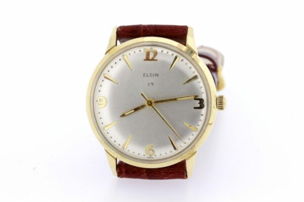 Timekeepersclayton 14K Yellow Gold Vintage Elgin Wrist Watch 17 Jeweled Movement