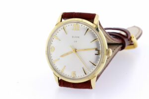 Timekeepersclayton 14K Yellow Gold Vintage Elgin Wrist Watch 17 Jeweled Movement