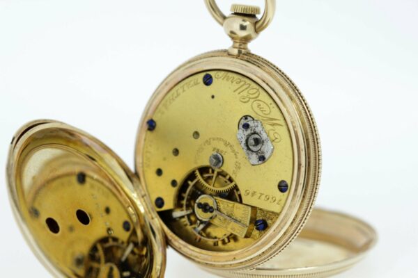 Timekeepersclayton 1874 American Watch CO. Pocket Watch 14K Gold Hand Engraved