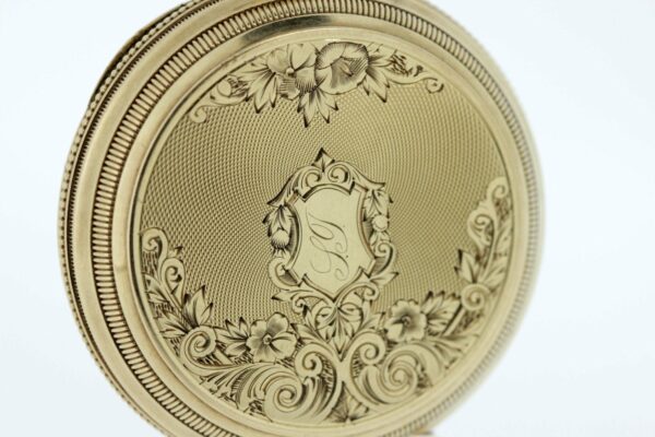 1874 American Watch CO. Pocket Watch 14K Gold Hand Engraved