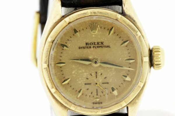 Timekeepersclayton 18K Gold Rolex Oyster Perpetual Automatic Wrist Watch 1950s