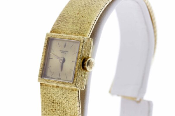 Timekeepersclayton 18K Hammered Bezel Patek Wrist Watch 1950s