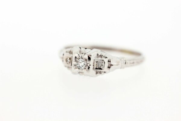 Timekeepersclayton 18K Pave Diamond Ring Tiered with Engraving