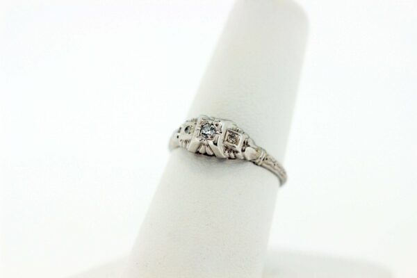 Timekeepersclayton 18K Pave Diamond Ring Tiered with Engraving