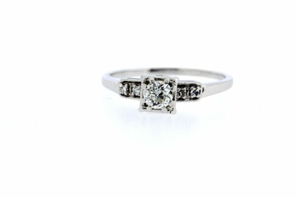Timekeepersclayton 18K White Gold Diamond Engagement Ring Classic