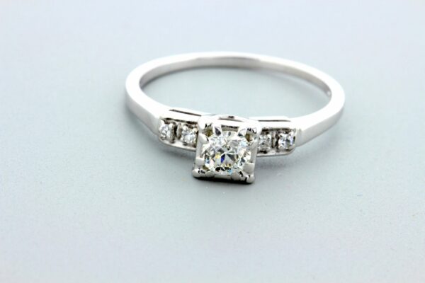 Timekeepersclayton 18K White Gold Diamond Engagement Ring Classic
