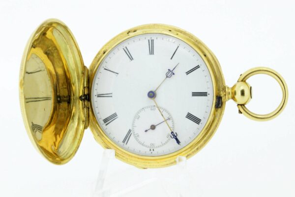 Timekeepersclayton 18K Yellow Gold Pocket Watch 21 Jewel by Mathez Freres 1860-1880s English