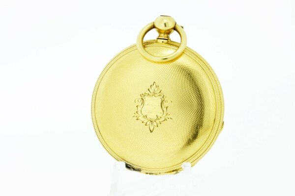 18K Yellow Gold Pocket Watch 21 Jewel by Mathez Freres 1860-1880s English