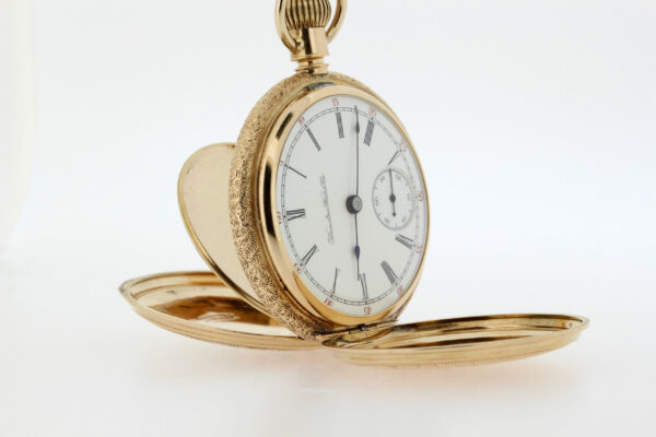 Timekeepersclayton 1901 14K Yellow Gold Hamilton Pocket Watch 17 Jeweled Movement Lever Set Vintage Timepiece