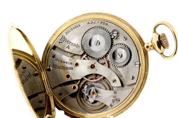 Timekeepersclayton 1915 14K Yellow Gold Waltham Pocket Watch 19 Jewel Movement