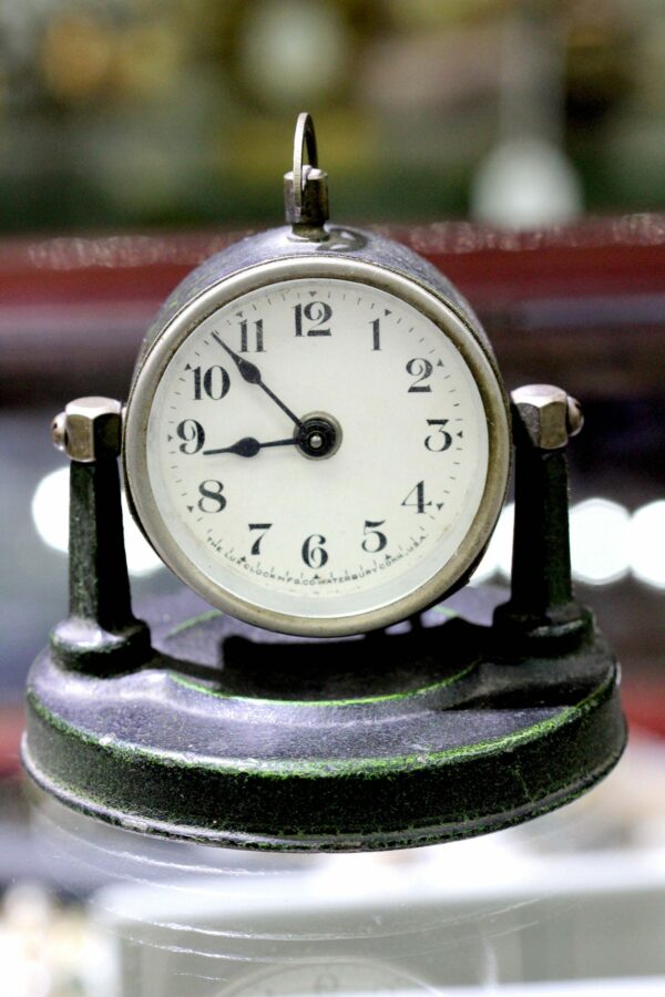 Timekeepersclayton 1920s Shelf Clock Green Lux Clock Manufacturing CO, Waterburg, Conn. USA