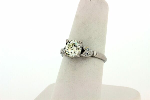 Timekeepersclayton 1930s Platinum 1.33ct Diamond Center Wedding Ring