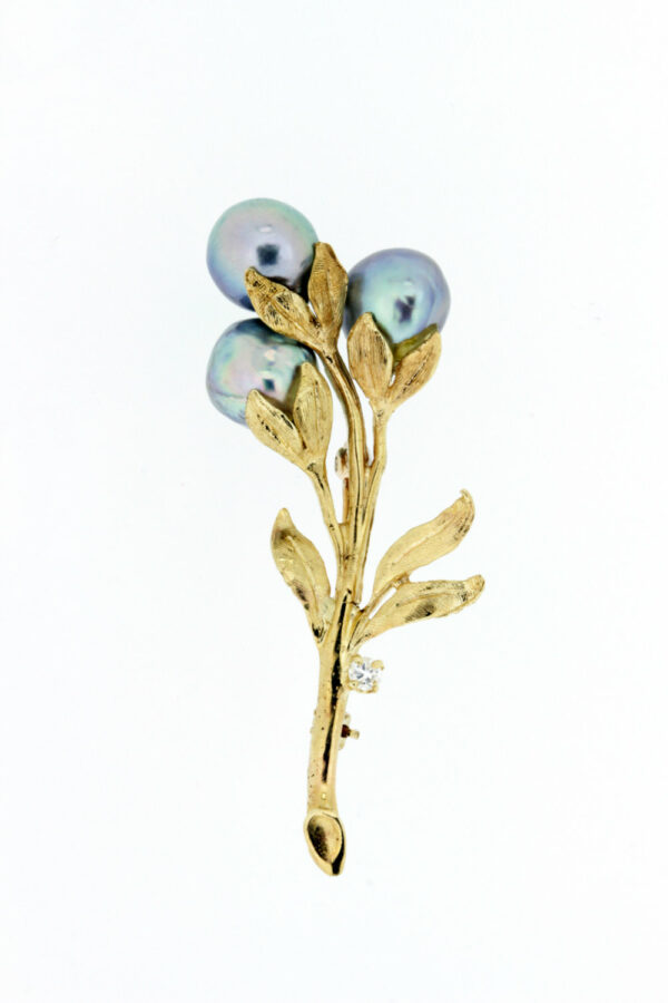 Timekeepersclayton 3 Pearl Flower Brooch Pin