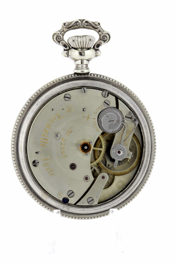 Timekeepersclayton E. Leonville Locle European Pocket Watch With Daisies Flowers Engraved on Case