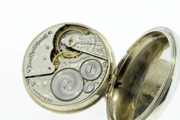 Timekeepersclayton Elign Pocket Watch Silverode Made in 1909