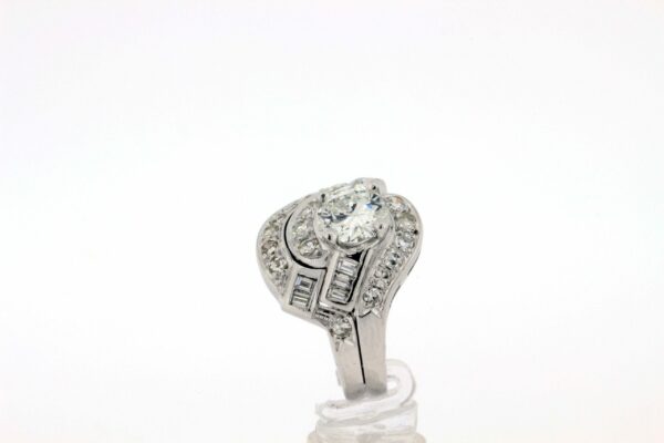Timekeepersclayton Glamourous 14K White Gold Diamond Wedding Ring